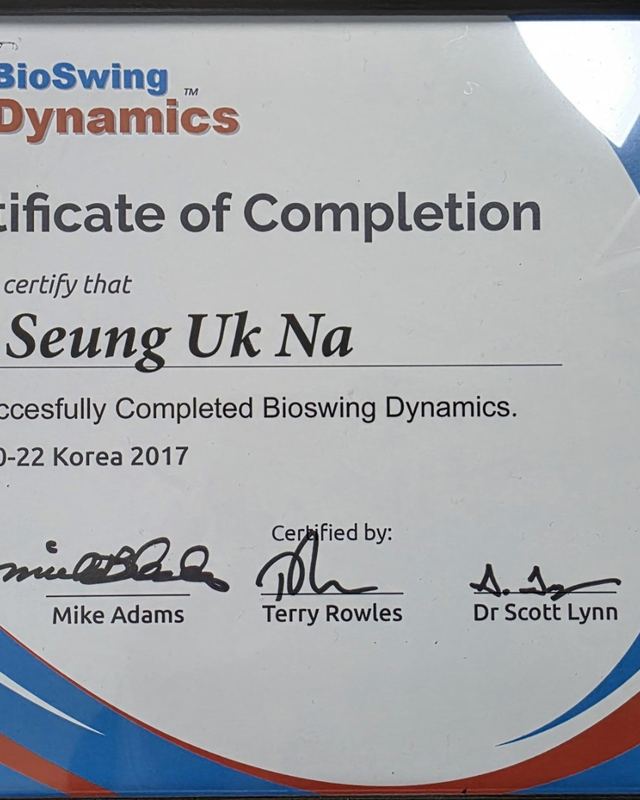 Mike Adams — BioSwing Dynamics Certificate of Completion